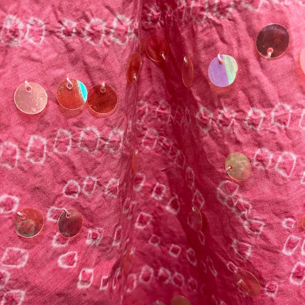 Lulumari pink ombre sequin full midi skirt cotton M - Picture 6 of 7